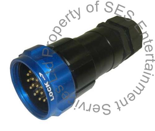 SES 19 Pin male line soca with blue ring