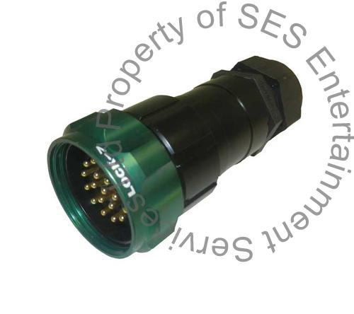 SES 19 Pin male line soca with green ring