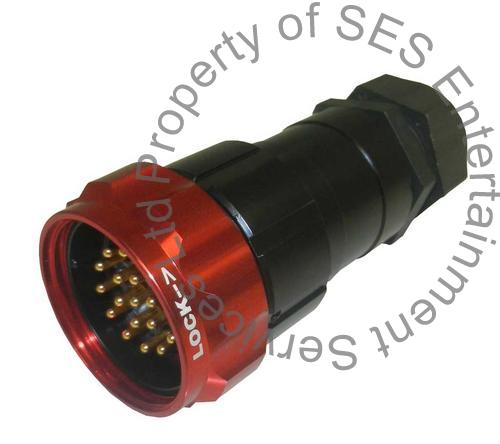 SES 19 Pin male line soca with red ring