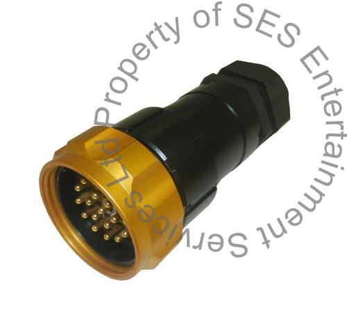 SES 19 Pin male line soca with yellow ring